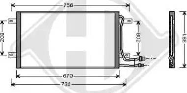 Diederichs 8228000 - Condenser, air conditioning car-mod.net