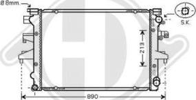 Diederichs 8227204 - Radiator, engine cooling car-mod.net