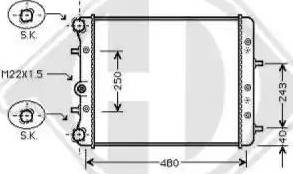 Diederichs 8780505 - Radiator, engine cooling car-mod.net