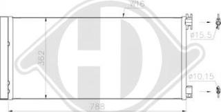 Diederichs DCC1955 - Condenser, air conditioning car-mod.net