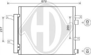 Diederichs DCC1982 - Condenser, air conditioning car-mod.net