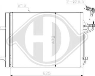 Diederichs DCC1645 - Condenser, air conditioning car-mod.net