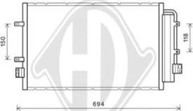 Diederichs DCC1682 - Condenser, air conditioning car-mod.net