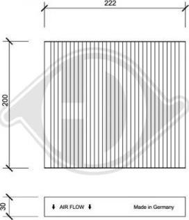 Diederichs DCI0056 - Filter, interior air car-mod.net