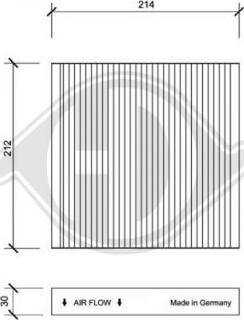 Diederichs DCI0050 - Filter, interior air car-mod.net