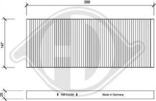 Diederichs DCI0009 - Filter, interior air car-mod.net