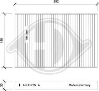 Diederichs DCI0032 - Filter, interior air car-mod.net
