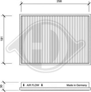 Diederichs DCI0021 - Filter, interior air car-mod.net