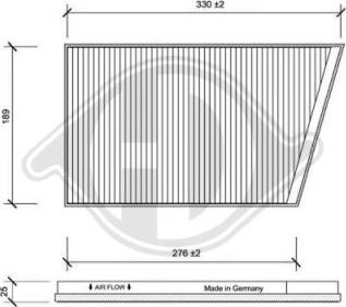 Diederichs DCI0075 - Filter, interior air car-mod.net