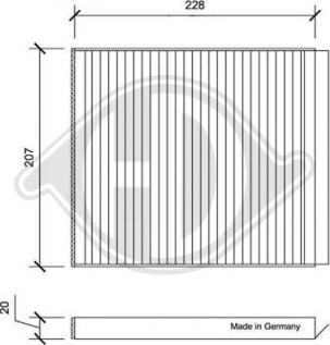 Diederichs DCI0167 - Filter, interior air car-mod.net