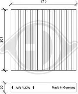 Diederichs DCI0109 - Filter, interior air car-mod.net