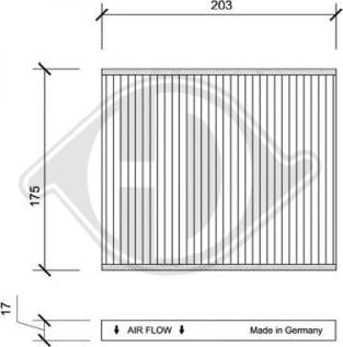 Diederichs DCI0108 - Filter, interior air car-mod.net