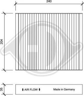Diederichs DCI0187 - Filter, interior air car-mod.net