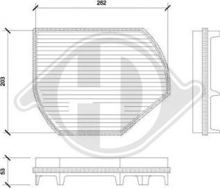 Diederichs DCI0800 - Filter, interior air car-mod.net