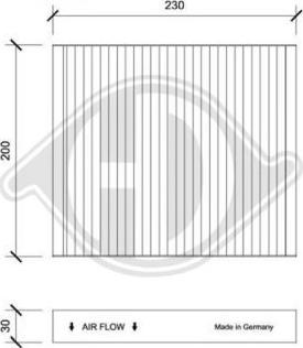 Diederichs DCI0246 - Filter, interior air car-mod.net