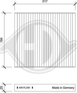 Diederichs DCI0233 - Filter, interior air car-mod.net