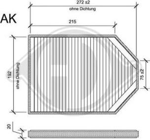 Diederichs DCI1047S - Filter, interior air car-mod.net