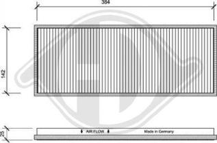 Diederichs DCI1009 - Filter, interior air car-mod.net