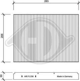 Diederichs DCI1005-1 - Filter, interior air car-mod.net