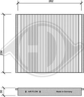 Diederichs DCI1033 - Filter, interior air car-mod.net
