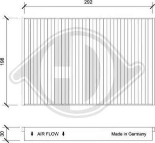 Diederichs DCI1032 - Filter, interior air car-mod.net