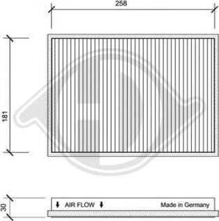 Diederichs DCI1021 - Filter, interior air car-mod.net