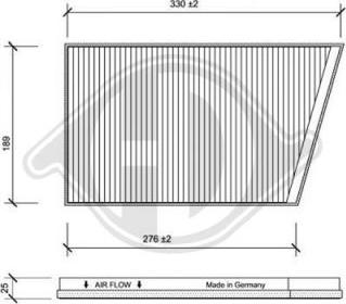 Diederichs DCI1075 - Filter, interior air car-mod.net