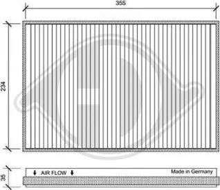 Diederichs DCI1151 - Filter, interior air car-mod.net