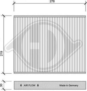 Diederichs DCI1104 - Filter, interior air car-mod.net