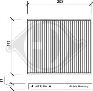 Diederichs DCI1108 - Filter, interior air car-mod.net