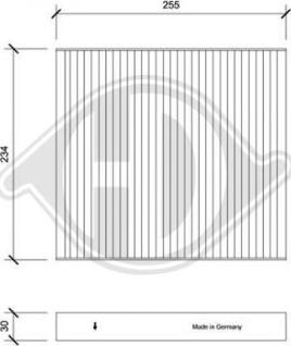 Diederichs DCI1236 - Filter, interior air car-mod.net