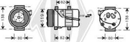 Diederichs DCK1592 - Compressor, air conditioning car-mod.net