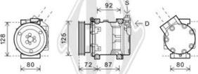 Diederichs DCK1505 - Compressor, air conditioning car-mod.net