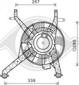 Diederichs DCL1109 - Fan, radiator car-mod.net