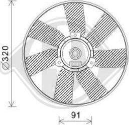 Diederichs DCL1284 - Fan, radiator car-mod.net