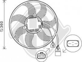 Diederichs DCL1230 - Fan, radiator car-mod.net
