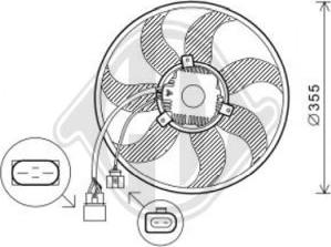 Diederichs DCL1238 - Fan, radiator car-mod.net