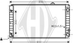 Diederichs DCM1446 - Radiator, engine cooling car-mod.net