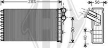 Diederichs DCM1056 - Heat Exchanger, interior heating car-mod.net