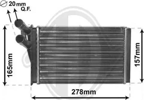 Diederichs DCM1018 - Heat Exchanger, interior heating car-mod.net