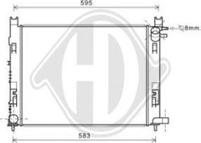 Diederichs DCM1885 - Radiator, engine cooling car-mod.net
