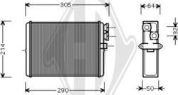 Diederichs DCM1262 - Heat Exchanger, interior heating car-mod.net
