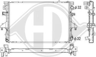 Diederichs DCM3450 - Radiator, engine cooling car-mod.net