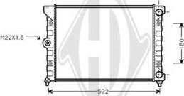 Diederichs DCM3402 - Radiator, engine cooling car-mod.net
