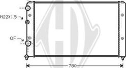 Diederichs DCM3416 - Radiator, engine cooling car-mod.net