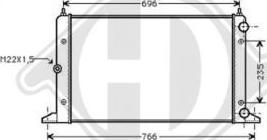 Diederichs DCM3423 - Radiator, engine cooling car-mod.net