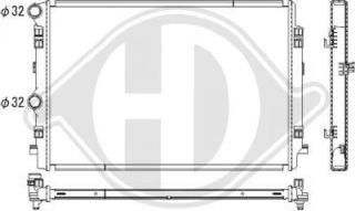 Diederichs DCM3475 - Radiator, engine cooling car-mod.net