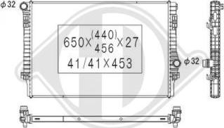 Diederichs DCM3471 - Radiator, engine cooling car-mod.net