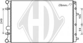Diederichs DCM3477 - Radiator, engine cooling car-mod.net