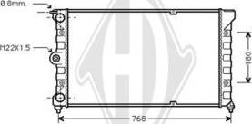 Diederichs DCM3375 - Radiator, engine cooling car-mod.net